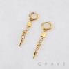 PAIR OF DROP DANGLE SPIKE CONE BALL SQUARE ORBIT PUNK GOTHIC 316L SURGICAL STEEL EARRING